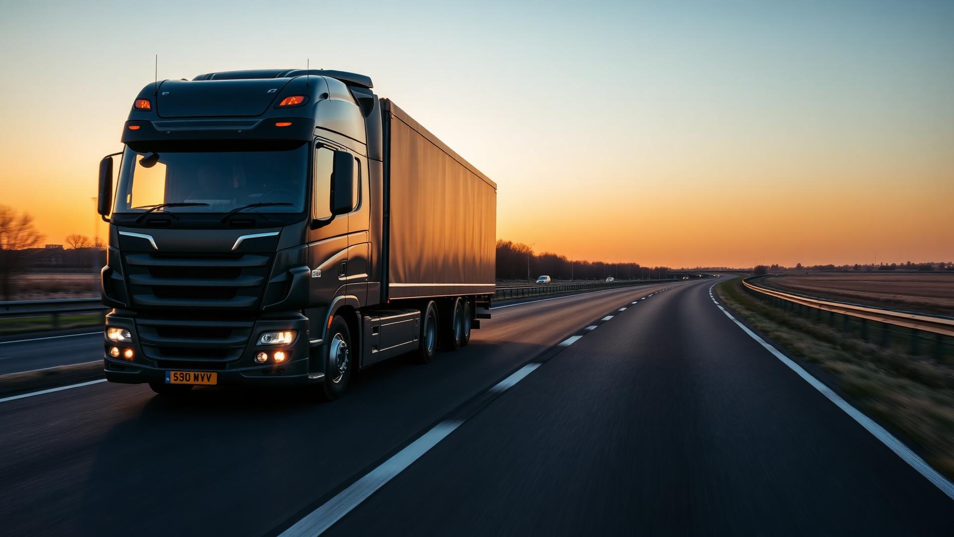 HGV truck on motorway